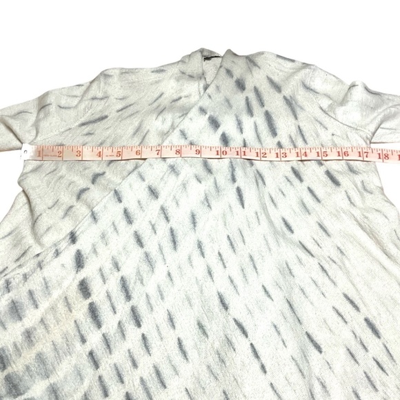 EILEEN FISHER Baby Alpaca Silk Blend Tie Dye Waterfall Front Cropped Cardigan S - Picture 6 of 8